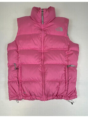 The North Face Women Medium Pink 700 Goose Down Puffer Winter Vest